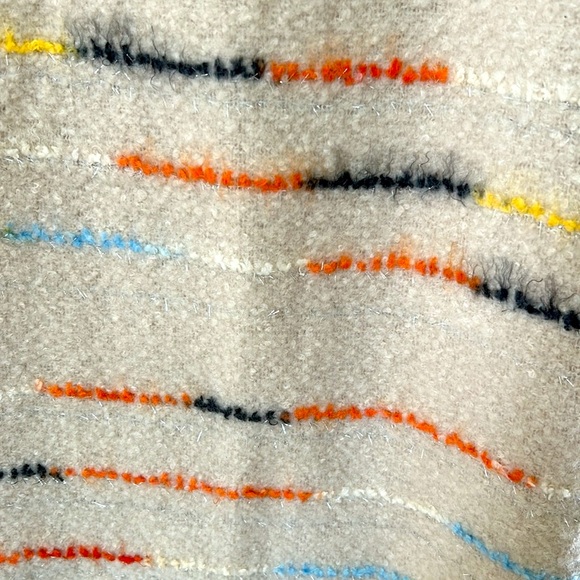 NWT Fringed Scarf in earthy colors with silver flecks. 100% Acrylic, never worn. - Picture 5 of 10